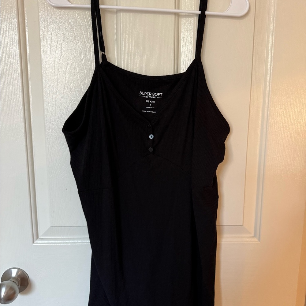 Torrid super soft Black Women's Top with button detail